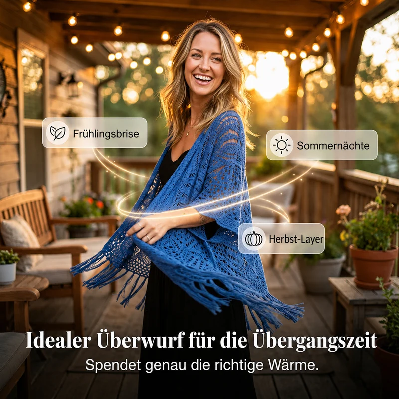 Soravina | Strick-Kimono mit Quasten und fließendem Fall