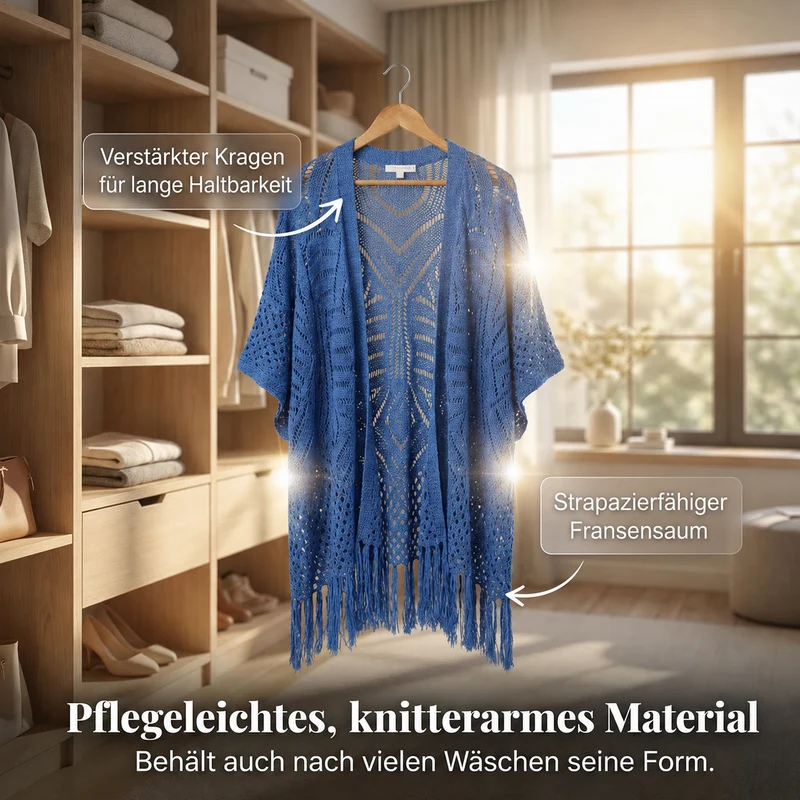 Soravina | Strick-Kimono mit Quasten und fließendem Fall
