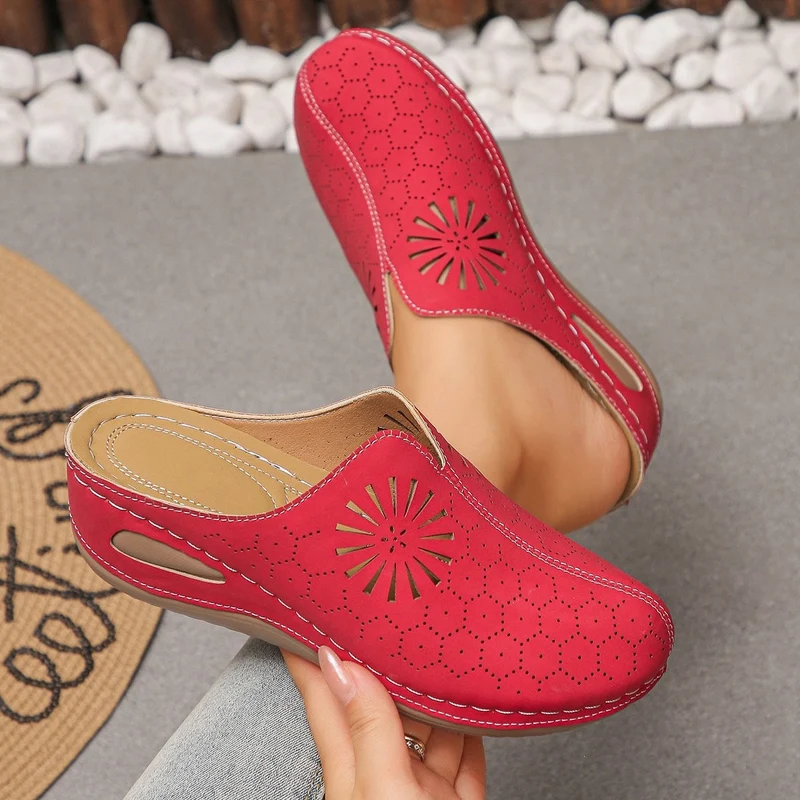 Franicka | Atmungsaktive orthopädische Sandalen mit Blumenmuster