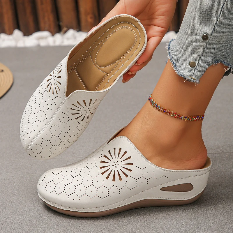 Franicka | Atmungsaktive orthopädische Sandalen mit Blumenmuster