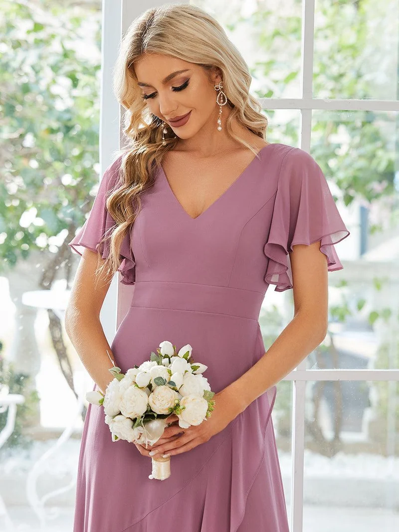 Moreeza | Fließendes Brautjungfernkleid aus Chiffon