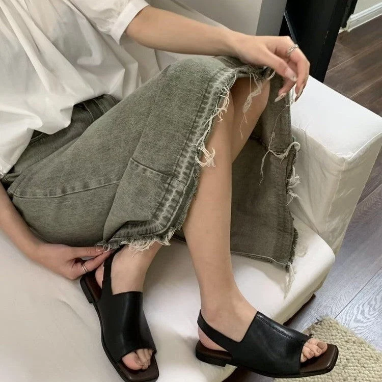 Annetta | Orthopädische Leder-Sandalen mit offenem Zehenbereich