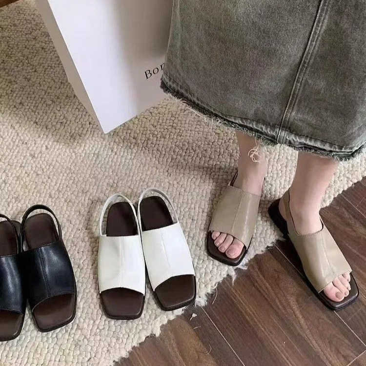 Annetta | Orthopädische Leder-Sandalen mit offenem Zehenbereich