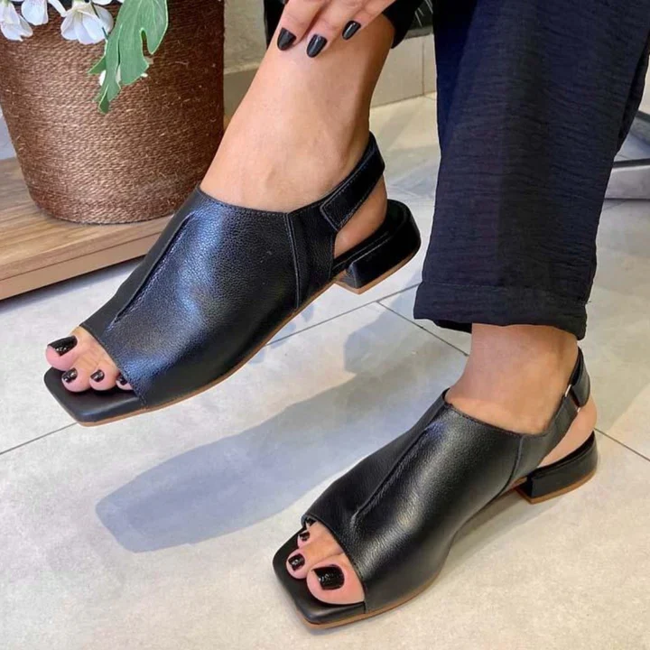Annetta | Orthopädische Leder-Sandalen mit offenem Zehenbereich