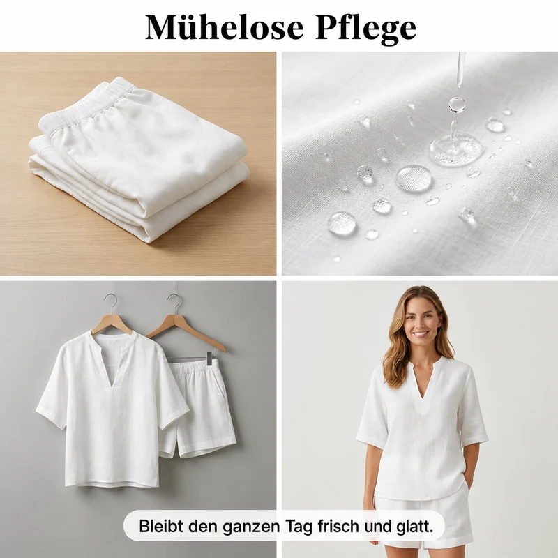 Aaleigha | Leichtes Shorts-Set mit V-Ausschnitt-Bluse
