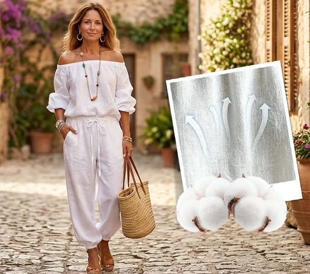 Felizitas | Lässiger schulterfreier Jumpsuit mit Taschen