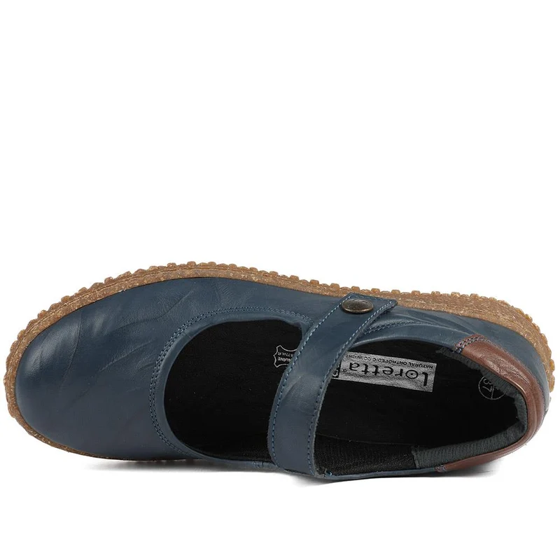 Loretta Leather Mary Janes - HAK42010 / 328 514 - Navy