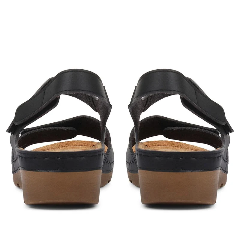 Adjustable Cushioned Sandals - SERAY33011 / 320 083 - Black