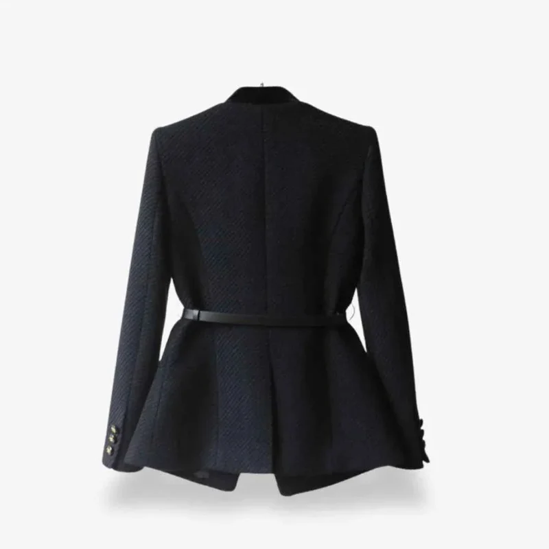 Tweed-Blazer tailliert geschnitten
