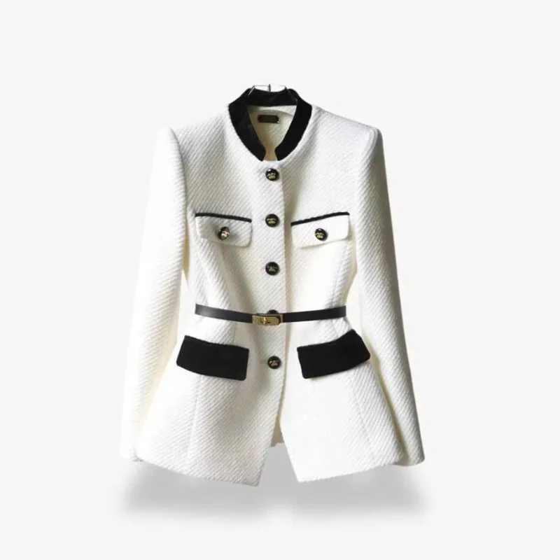 Tweed-Blazer tailliert geschnitten