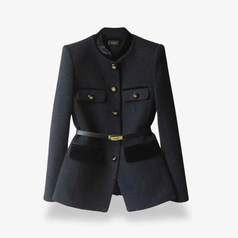 Tweed-Blazer tailliert geschnitten