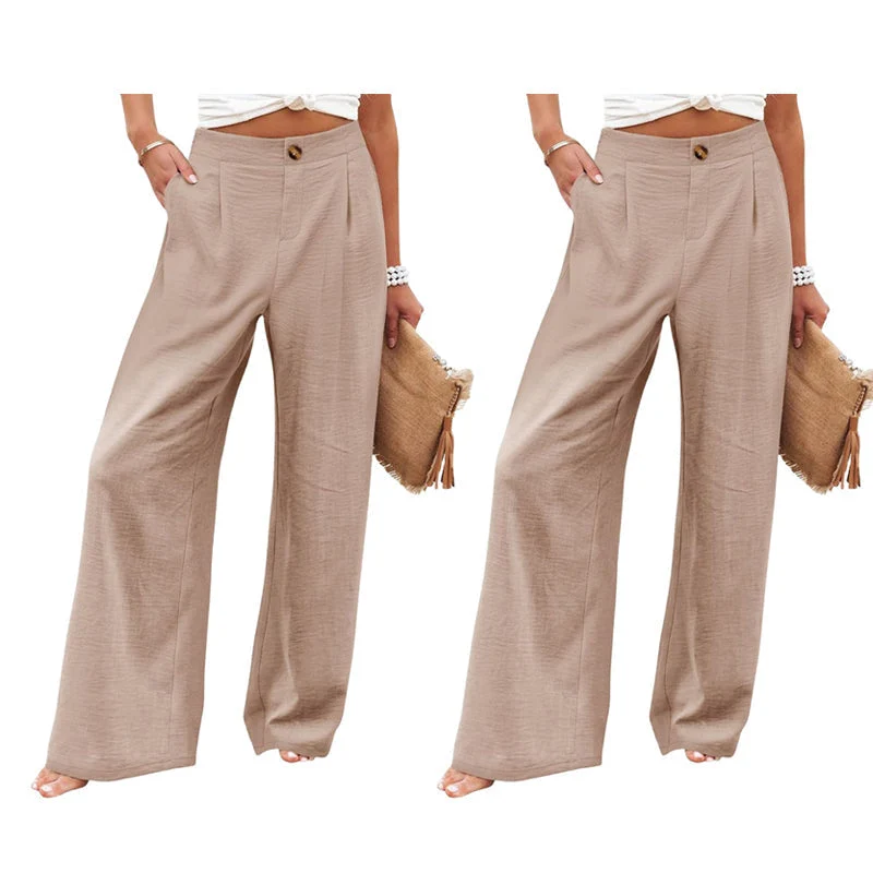 Tamaera | Damen-Wide-Leg-Hose mit elastischem Komfortbund