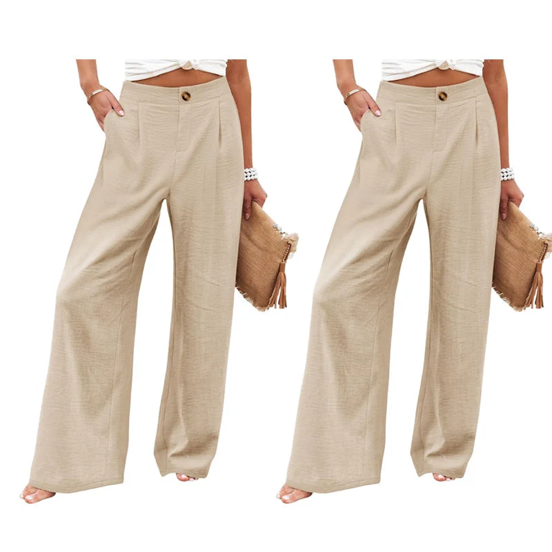 Tamaera | Damen-Wide-Leg-Hose mit elastischem Komfortbund