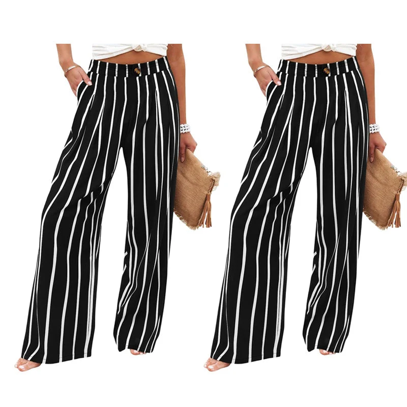 Tamaera | Damen-Wide-Leg-Hose mit elastischem Komfortbund