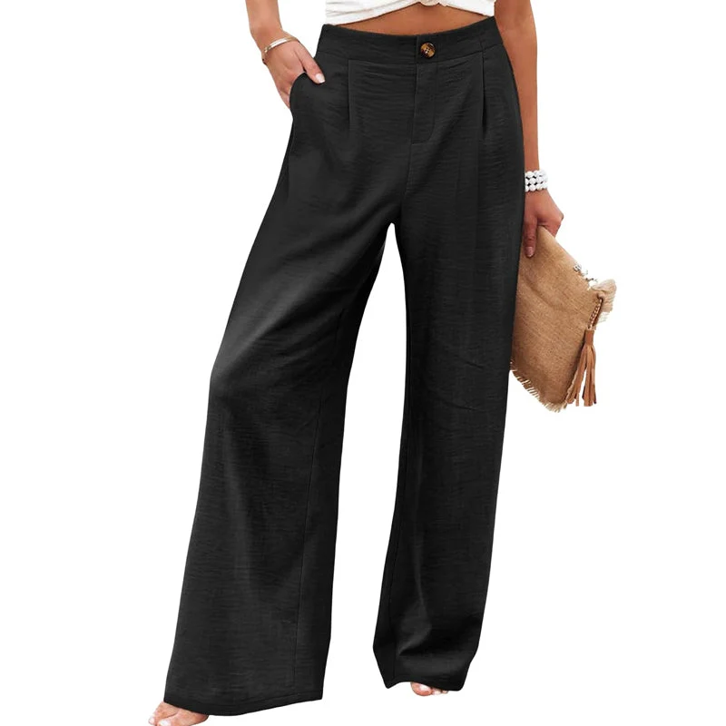 Tamaera | Damen-Wide-Leg-Hose mit elastischem Komfortbund