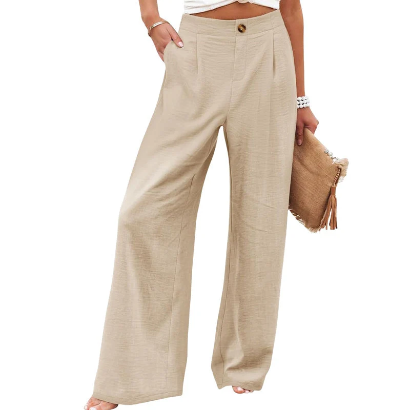 Tamaera | Damen-Wide-Leg-Hose mit elastischem Komfortbund
