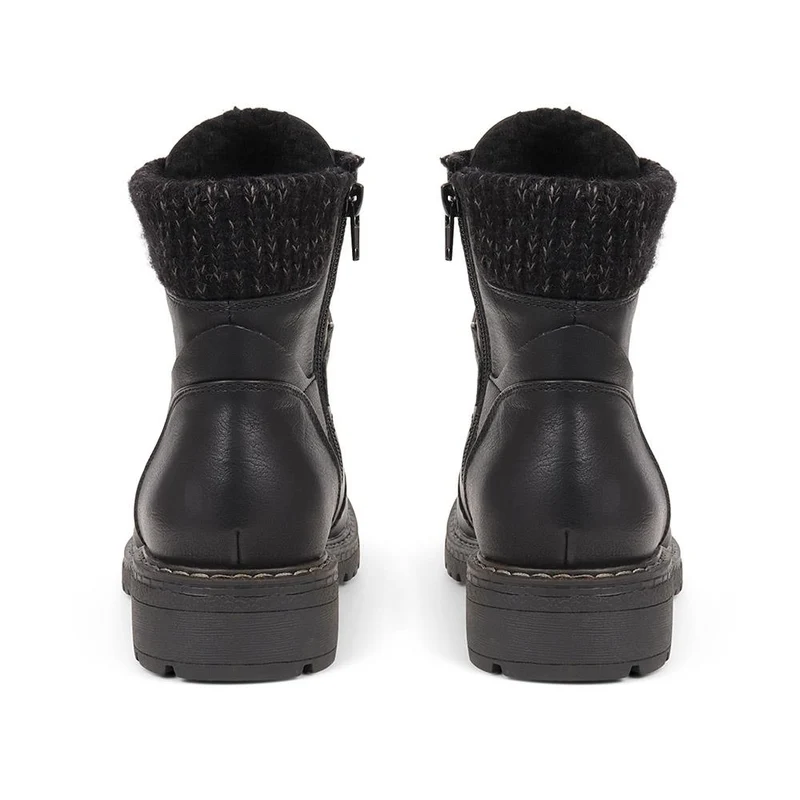 Lace-Up Ankle Boots - WBINS38094 / 324 208 - Black