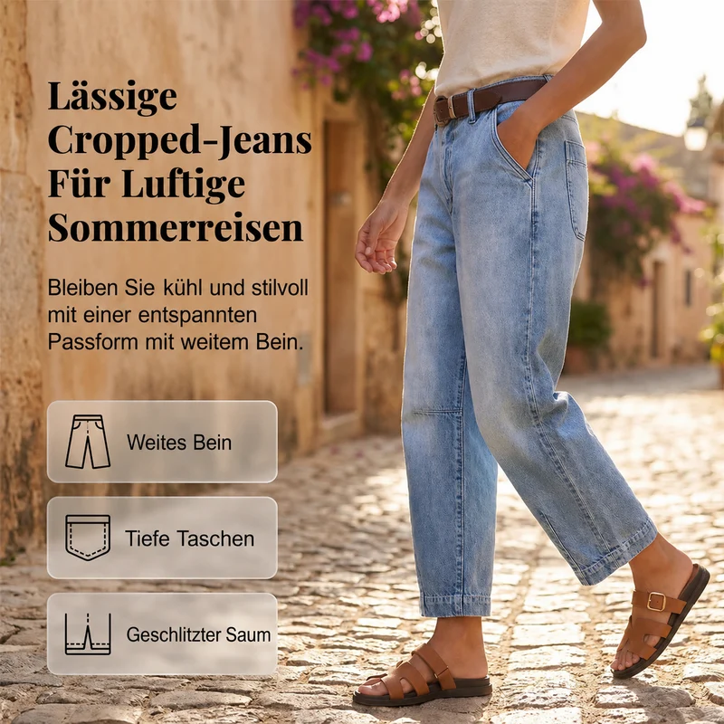 Irevella | Bequeme Wide-Leg-Jeans mit hoher Taille
