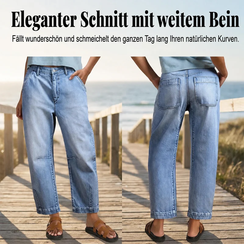 Irevella | Bequeme Wide-Leg-Jeans mit hoher Taille