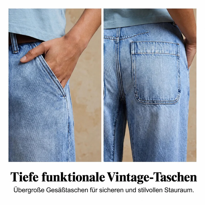 Irevella | Bequeme Wide-Leg-Jeans mit hoher Taille