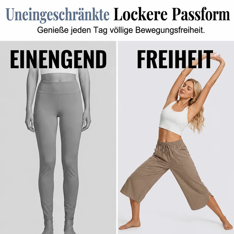 Yanizza | Lockere Cropped-Hose mit elastischem Bund