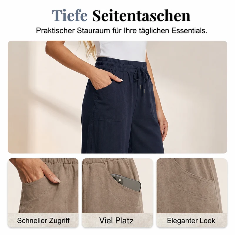 Yanizza | Lockere Cropped-Hose mit elastischem Bund