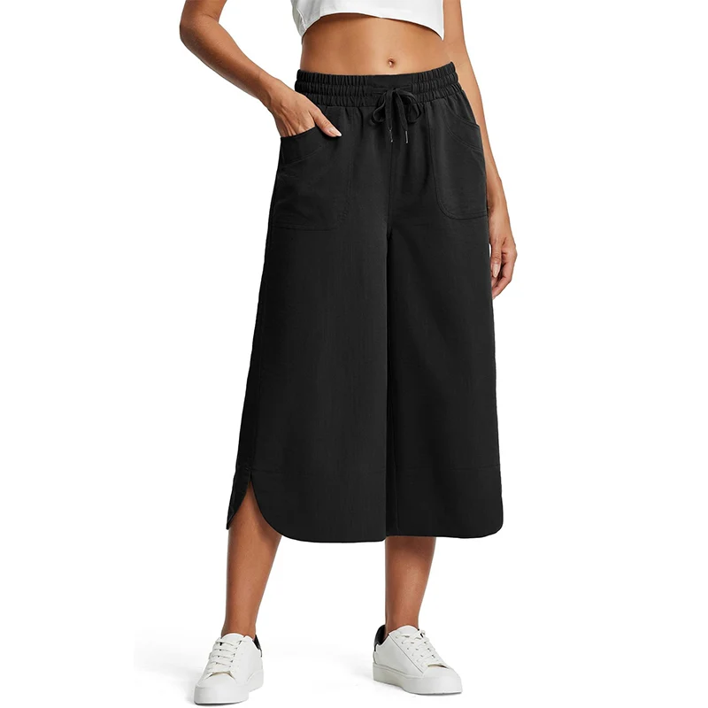 Yanizza | Lockere Cropped-Hose mit elastischem Bund