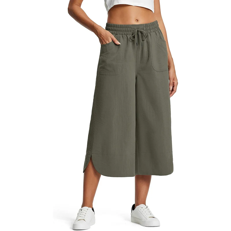Yanizza | Lockere Cropped-Hose mit elastischem Bund