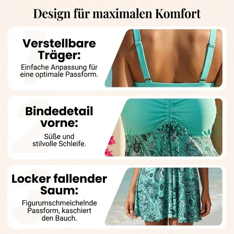 Sashina | Zweiteiliges Swimdress-Set mit separaten Badeshorts