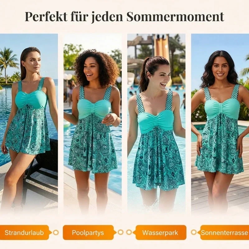 Sashina | Zweiteiliges Swimdress-Set mit separaten Badeshorts