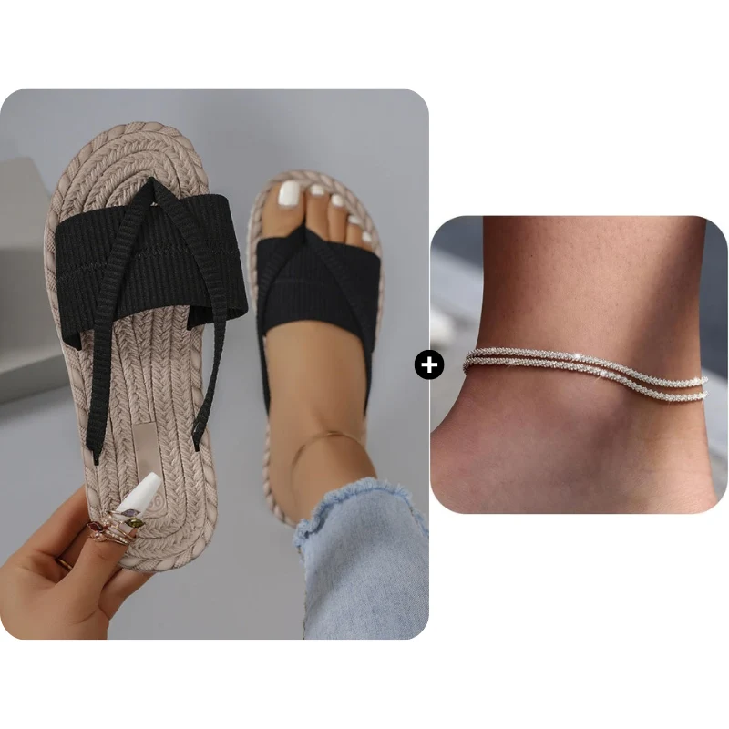 Auslea | Bequeme Sommer-Zehentrenner mit Seil-Design