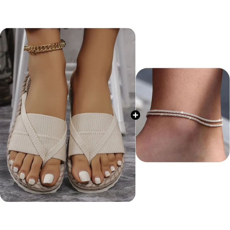 Auslea | Bequeme Sommer-Zehentrenner mit Seil-Design