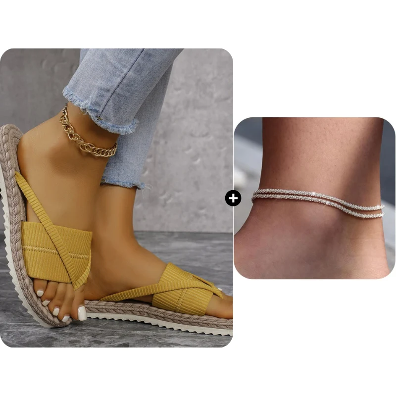 Auslea | Bequeme Sommer-Zehentrenner mit Seil-Design