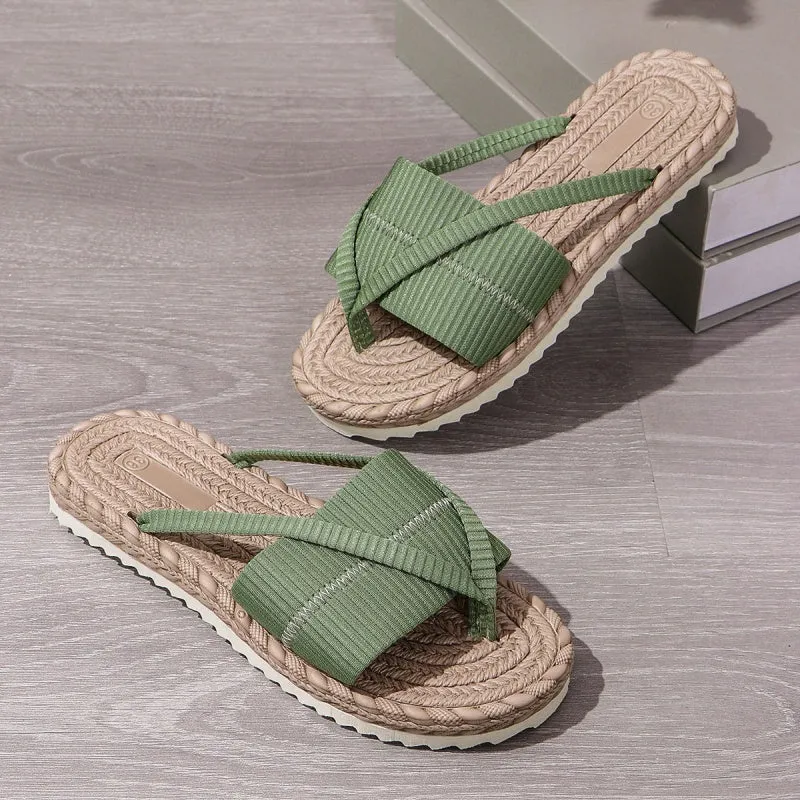 Auslea | Bequeme Sommer-Zehentrenner mit Seil-Design
