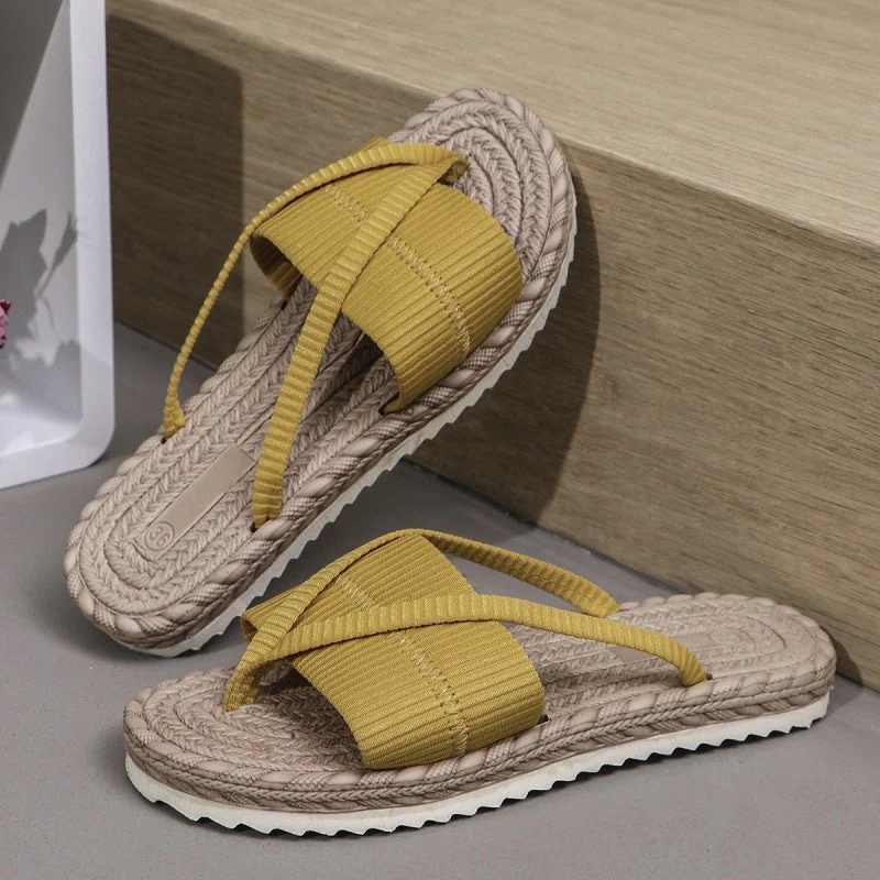 Auslea | Bequeme Sommer-Zehentrenner mit Seil-Design