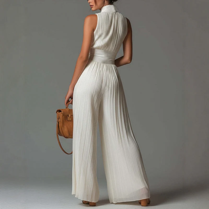 Elziora | Eleganter Plissee-Jumpsuit mit Blumenmuster