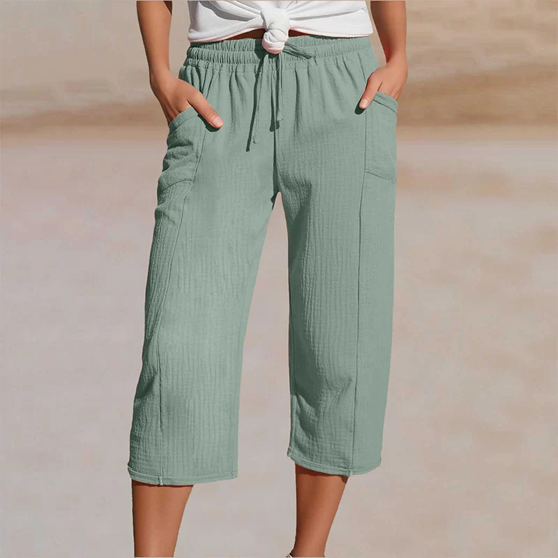 Juvelien | Bequeme Cropped-Hose mit verstellbarem Bund