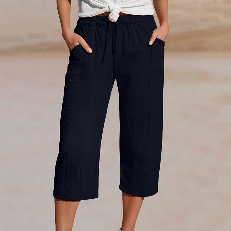 Juvelien | Bequeme Cropped-Hose mit verstellbarem Bund