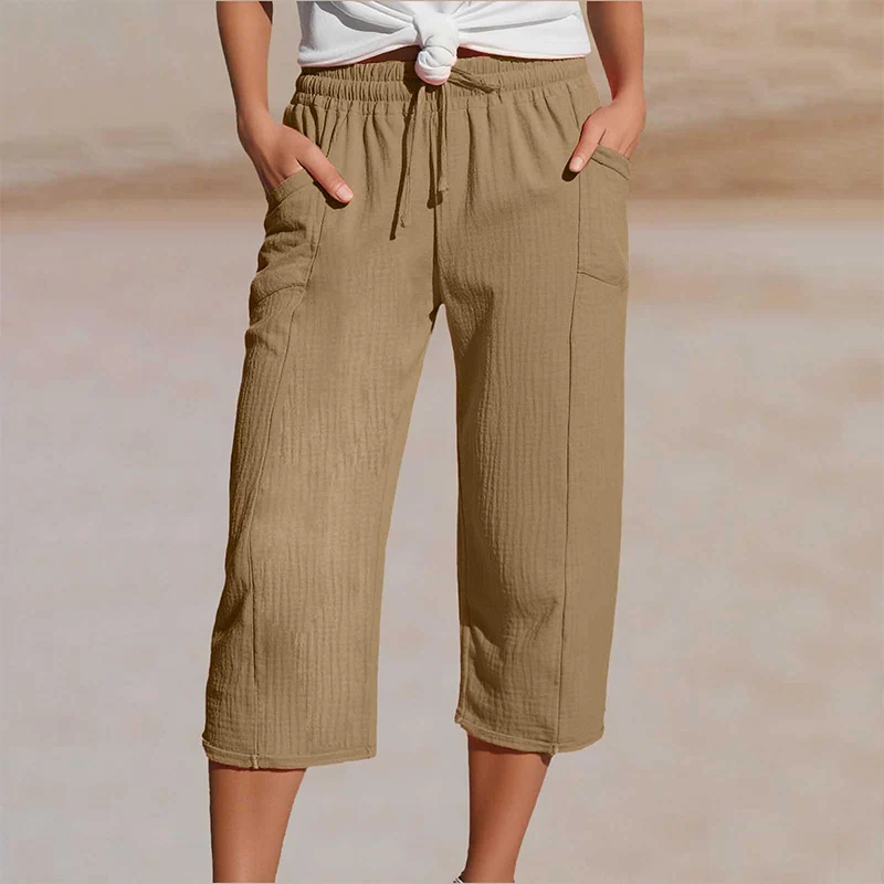 Juvelien | Bequeme Cropped-Hose mit verstellbarem Bund