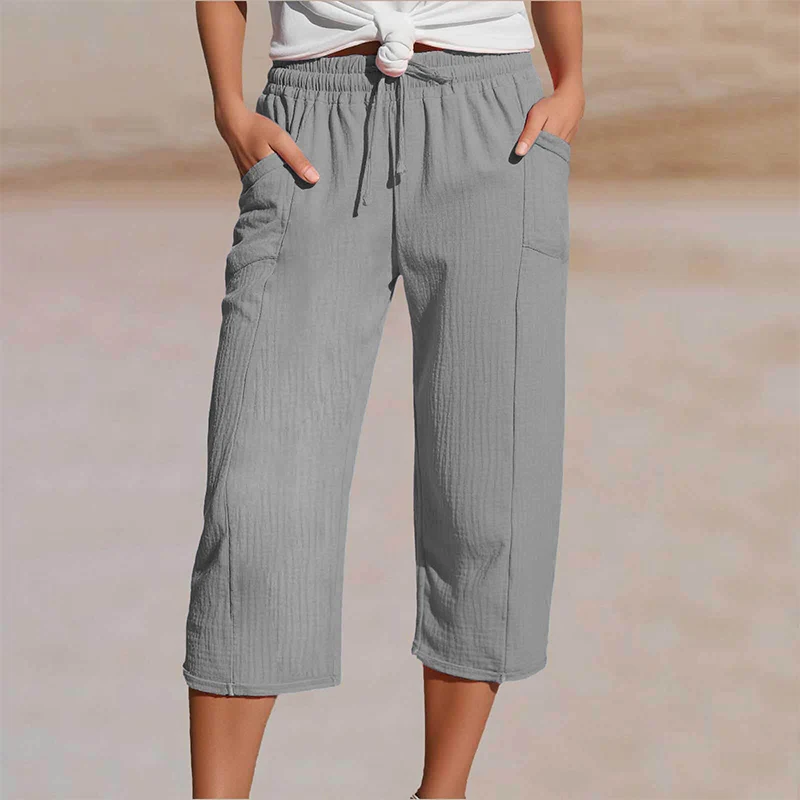 Juvelien | Bequeme Cropped-Hose mit verstellbarem Bund