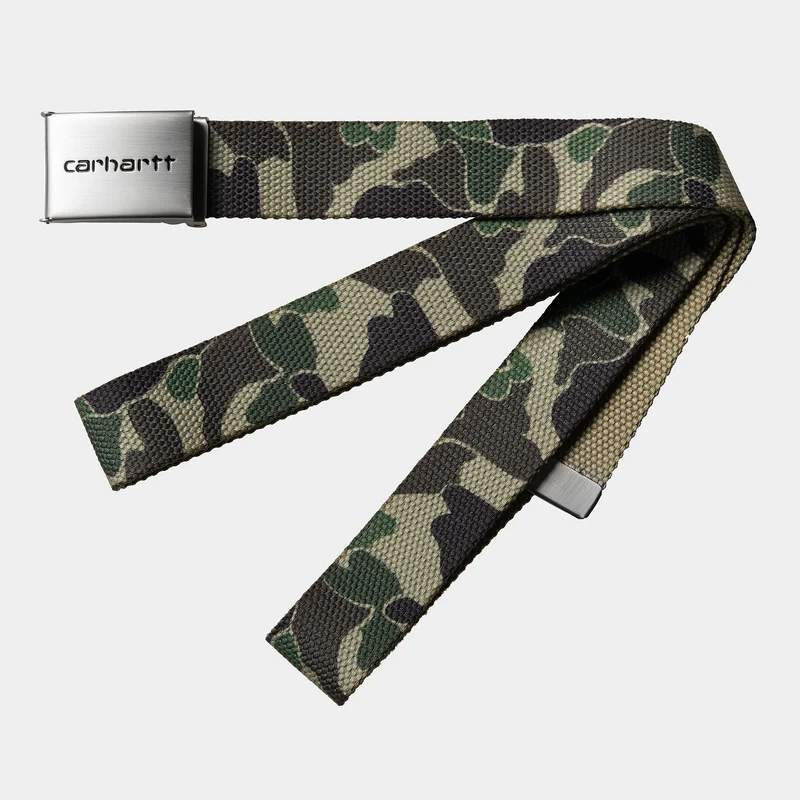 Carhartt WIP Unisex Chrom-Clip-Gürtel - Camo Duck Green