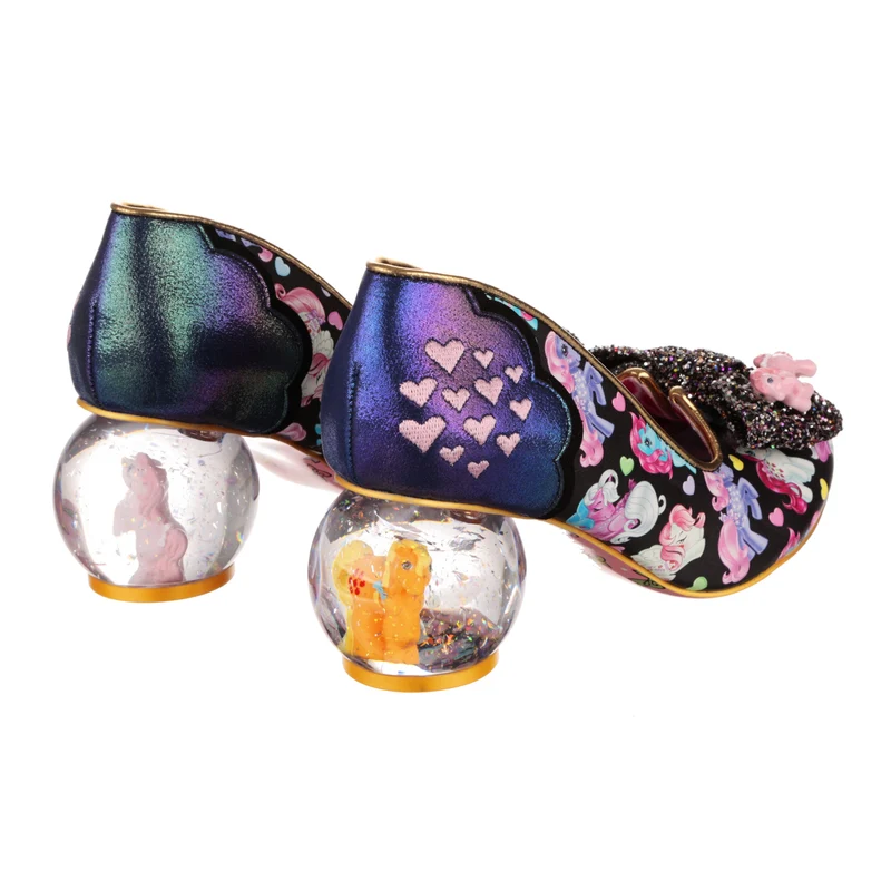 Irregular Choice Frauen My Little Pony Glitzernder Herz-High Heel – Schwarz