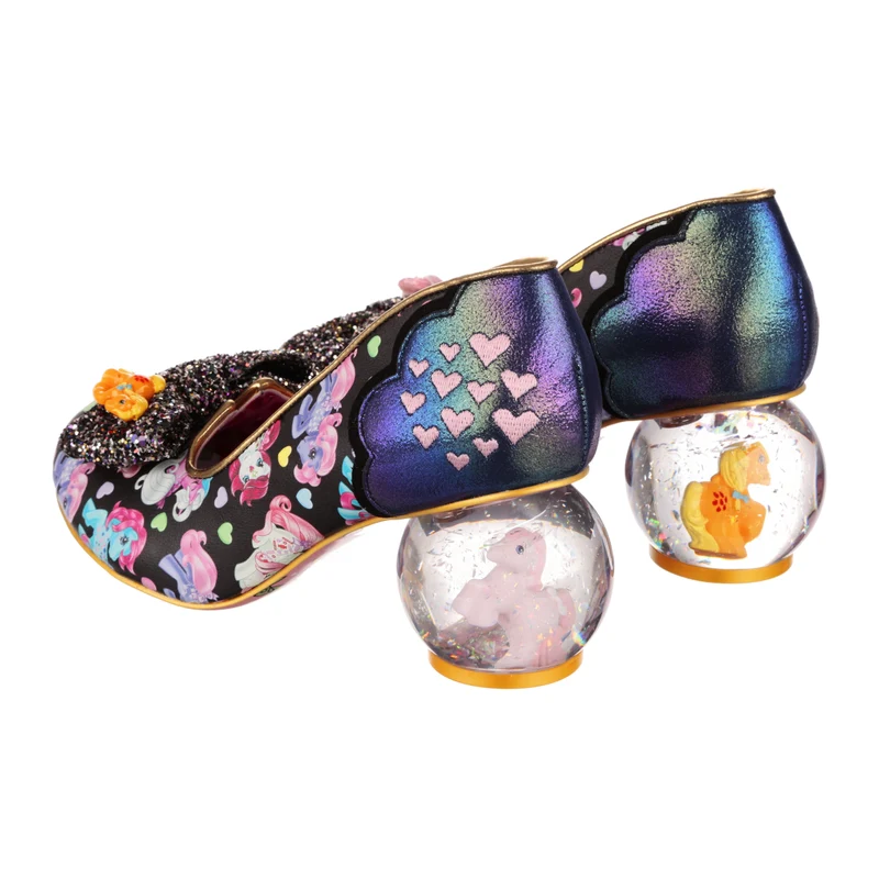 Irregular Choice Frauen My Little Pony Glitzernder Herz-High Heel – Schwarz