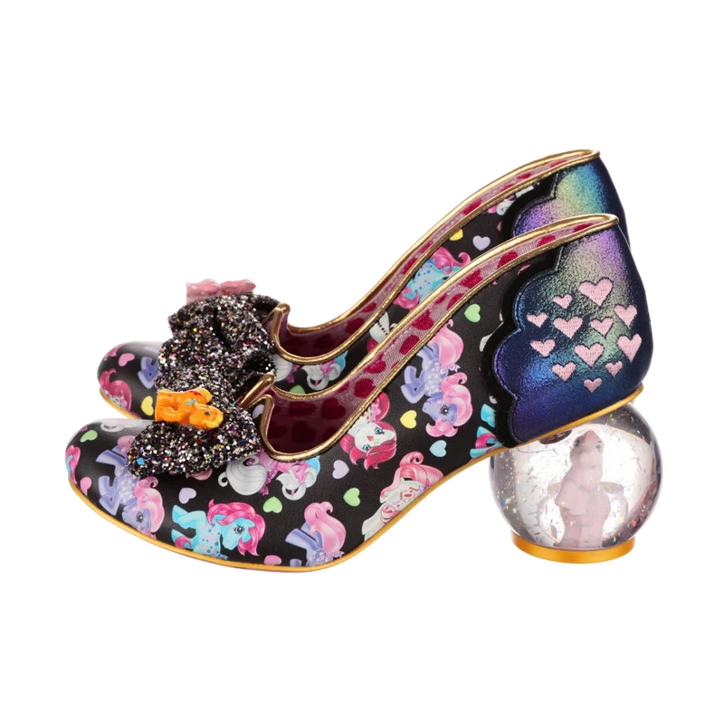 Irregular Choice Frauen My Little Pony Glitzernder Herz-High Heel – Schwarz