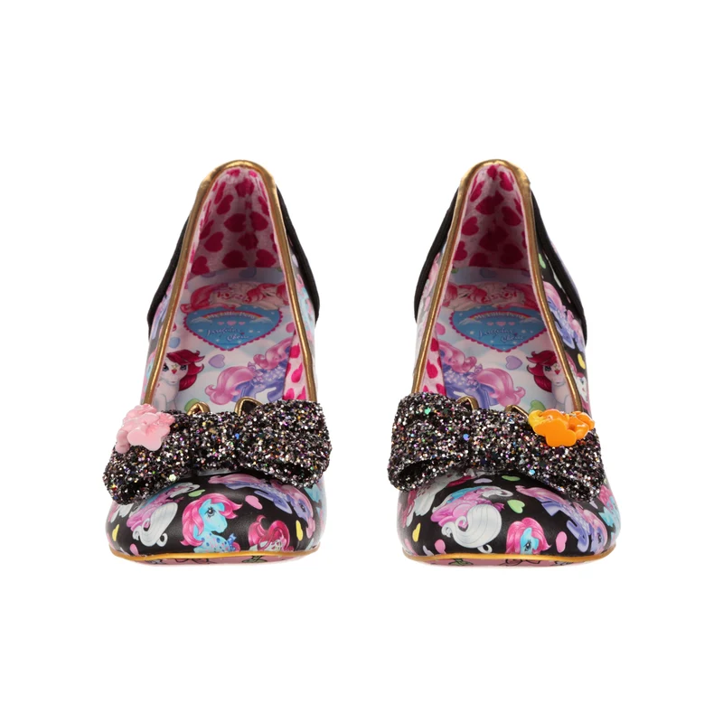 Irregular Choice Frauen My Little Pony Glitzernder Herz-High Heel – Schwarz