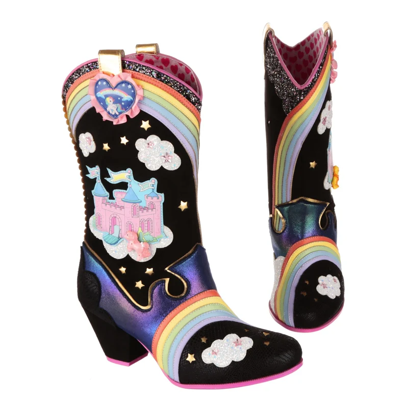 Irregular Choice Frauen My Little Pony Rainbow Bridge Stiefel - Schwarz