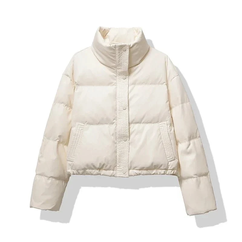 Pufferjacke Damen Oversized mit Stehkragen