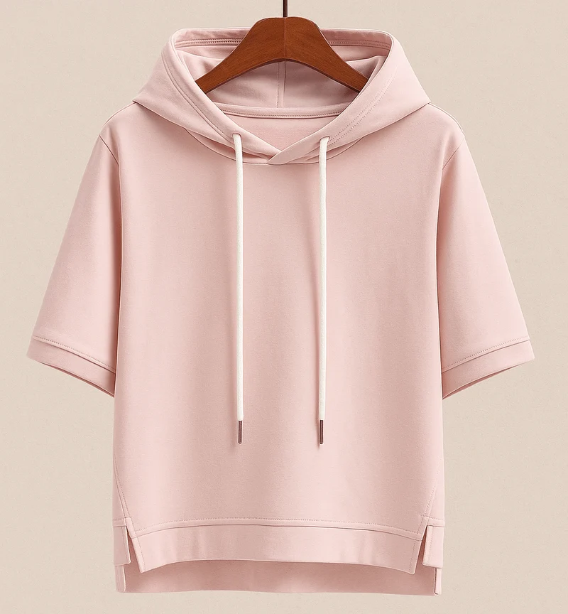 Hoodie Damen Oversized Kurzarm