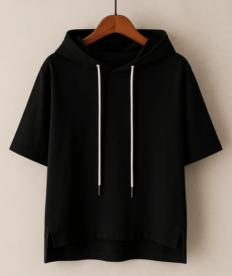 Hoodie Damen Oversized Kurzarm