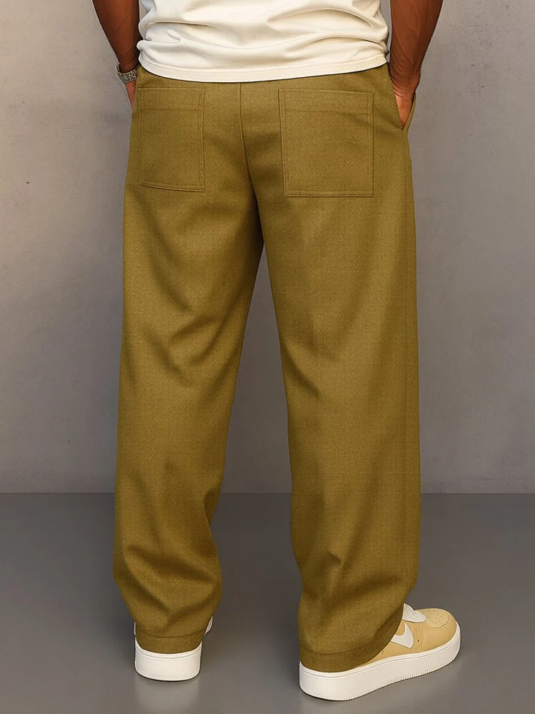 Hose Herren Weit Mit Bundfalte